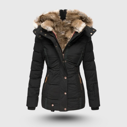 Hanne™ - Vinterjacka med Fluffig Krage och Slim Fit