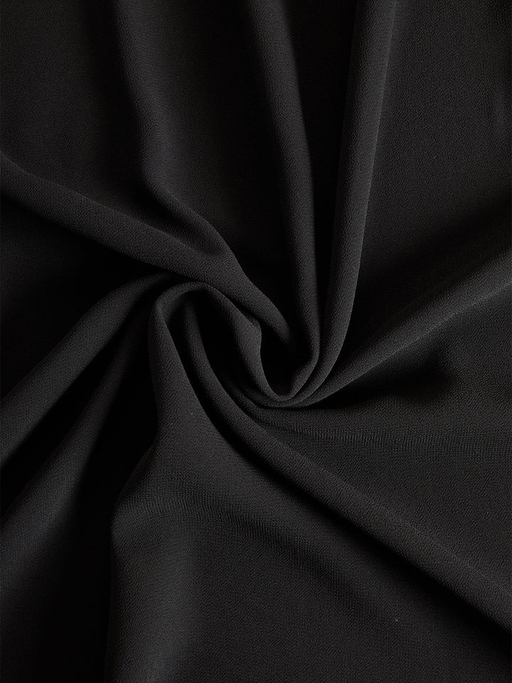 Black Chiffon Top And Wide Leg Pants Three Piece Set