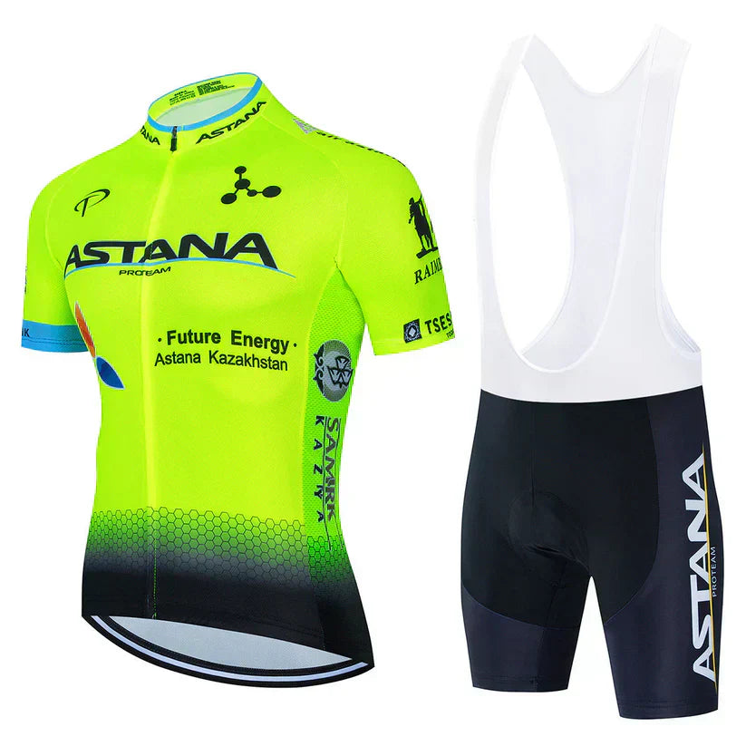 Astana | Ensemble de vêtements pour cyclistes professionnels