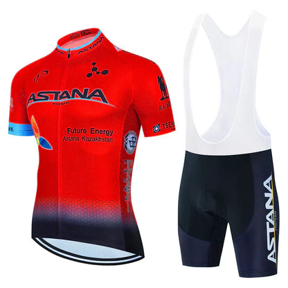 Astana | Ensemble de vêtements pour cyclistes professionnels