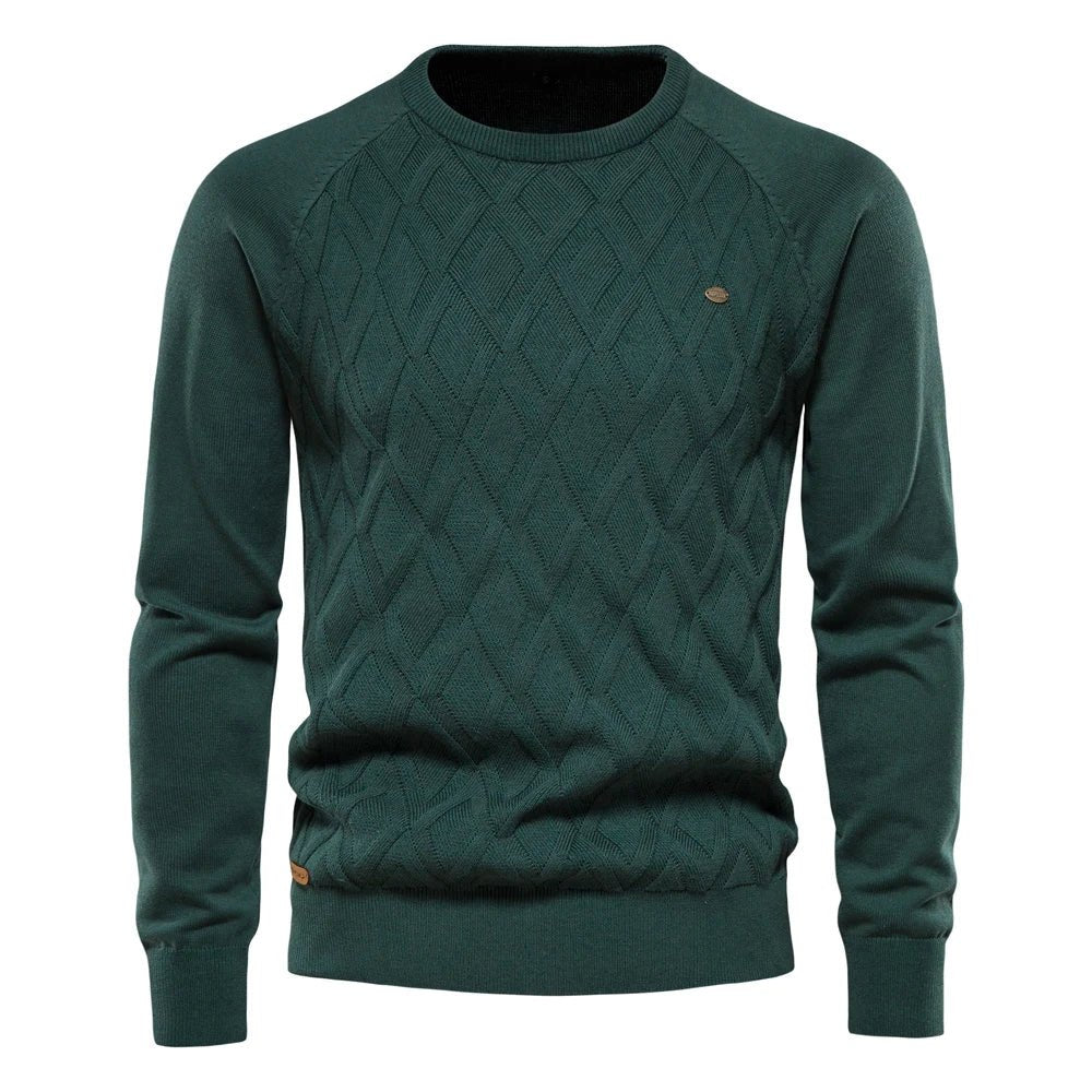 Theodor | Herrpullover med Rutmönster