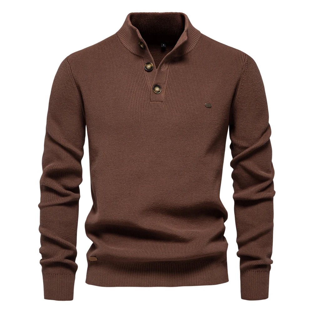 Konrad | Stilfull Herrpullover med Knappdesign