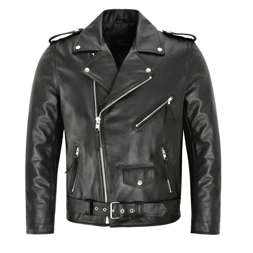 Björn™ | Klassisk Läderjacka i Bikerstil