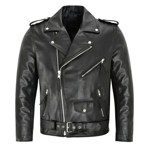Björn™ | Klassisk Läderjacka i Bikerstil
