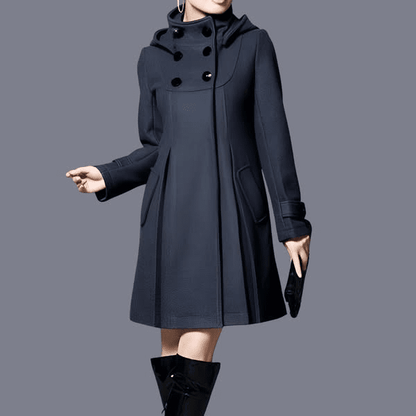 Solvara™ - Elegant Jacka med Didfickor och Huva